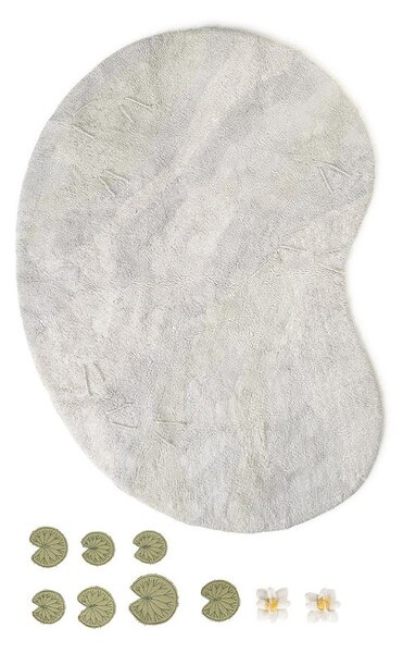 Covor de joacă pentru copii gri deschis din bumbac 130x170 cm Swan Lake – Lorena Canals