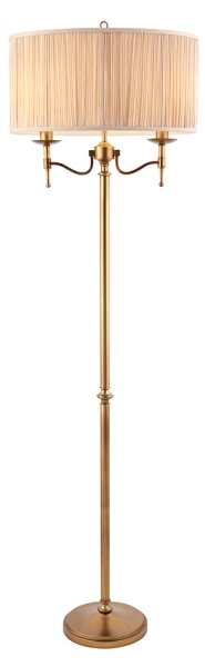 Endon 63620 - Lampadar STANFORD 2xE14/40W/230V alamă/bej