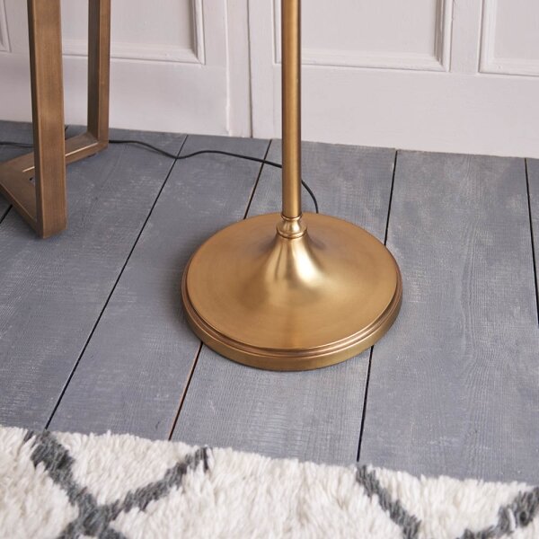 Endon 63621 - Lampadar STANFORD 1xE27/60W/230V alamă/bej