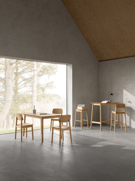 MAZZONI EXPORT ZARION Stejar Natural - SCAUN DE LEMN PENTRU BUCĂTĂRIE SALON RESTAURANT