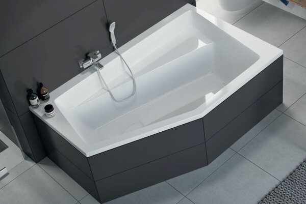 Excellent Vesper cadă de colț 160x100 cm partea dreaptă alb WAEX.VEP16WH