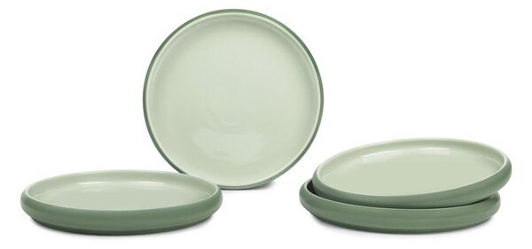 Farfurii verzi 4 buc. din gresie ø 22 cm Aura Rondo – Bonami Selection