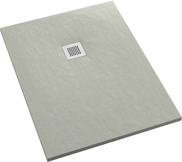 Schedpol Kalait Cement Stone cădiță de duș dreptunghiulară + capac mascare 90x70 cm ciment 3.3133/CT/ST-M2