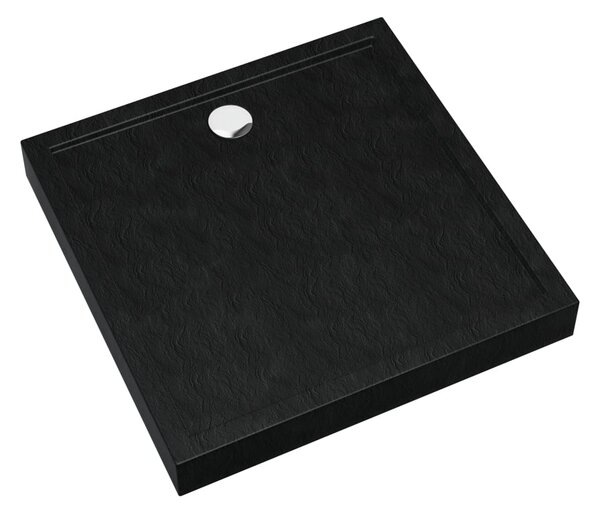 Schedpol Competia New Black Stone cădiță de duș pătrată 80x80 cm negru 3.4830/C/ST