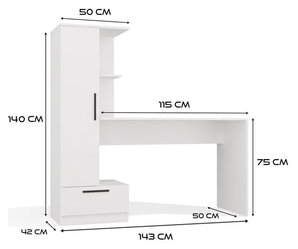 Set mobilier birou Conozca 1 (alb). 1132436
