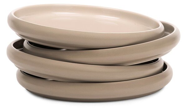 Farfurii bej 4 buc. din gresie ø 22 cm Terra Rondo – Bonami Selection