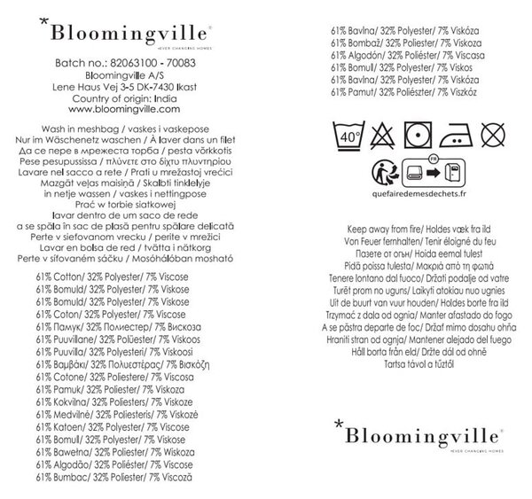 Pătură maro din bumbac reciclat 130x160 cm Anniversary – Bloomingville