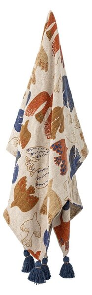 Pătură maro din bumbac reciclat 130x160 cm Anniversary – Bloomingville