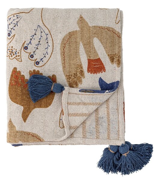 Pătură maro din bumbac reciclat 130x160 cm Anniversary – Bloomingville
