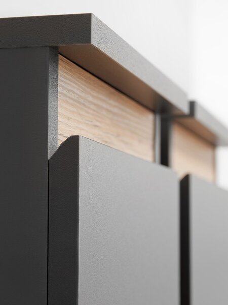 Mobilier living Marc 29 ANWT MD (antracit + stejar wotan) (cu iluminat). 1024448
