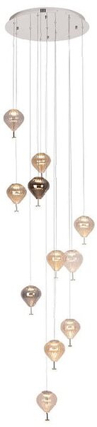 Lustra casa scarii cu 11 pendule LED design deosebit Palloncini 11