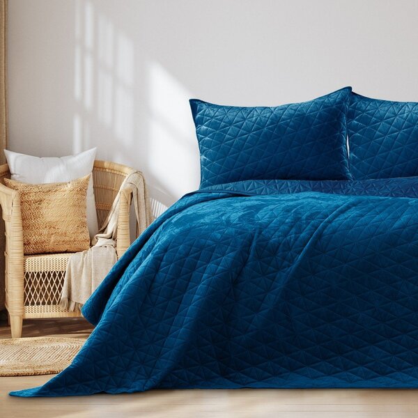 Cuvertură AmeliaHome Laila Royal, 220 x 240 cm, albastru