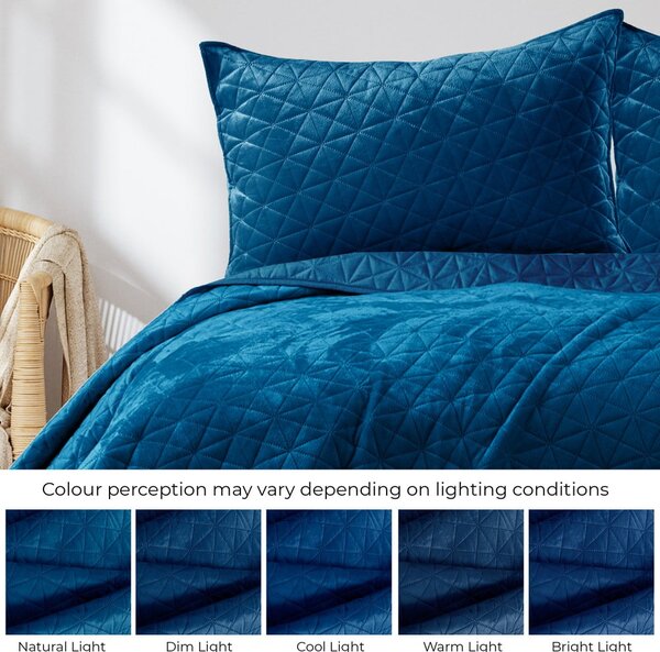 Cuvertură AmeliaHome Laila Royal, 220 x 240 cm, albastru