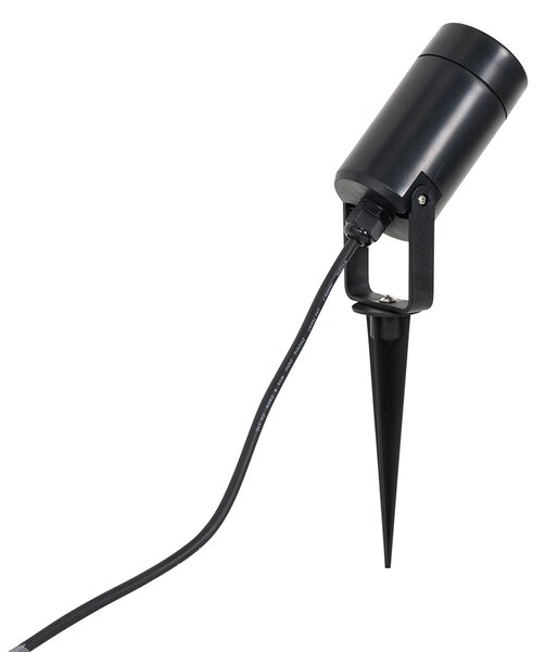 Spot cu țăruș negru reglabil IP65 - Solo Eco