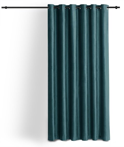 Draperie în culoarea petrolului dimout (semi-opacă) din catifea 140x175 cm Velto – Filumi