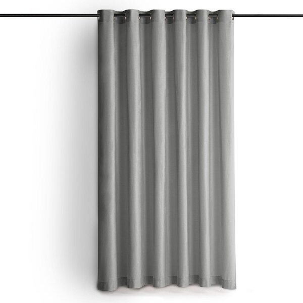 Draperie gri dimout (semi-opacă) din catifea 200x250 cm Velto – Filumi