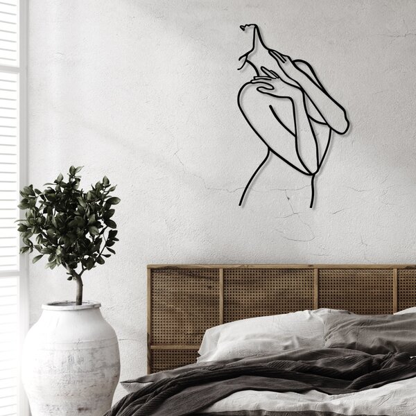 Tablou metalic Woman Negru 53x86 cm