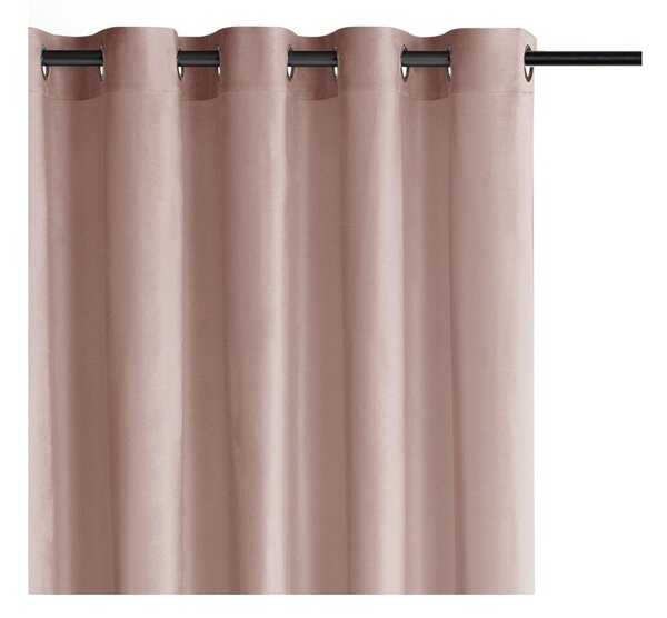 Draperie roz-deschis dimout (semi-opacă) din catifea 200x300 cm Velto – Filumi
