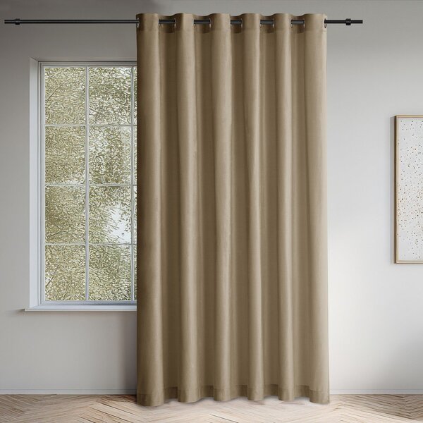 Draperie bej dimout (semi-opacă) din catifea 200x270 cm Velto – Filumi