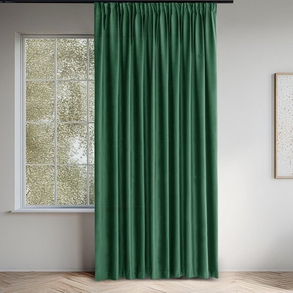 Draperie verde dimout (semi-opacă) din catifea 140x175 cm Velto – Filumi