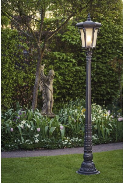 Stalp iluminat exterior din fier forjat, inaltime 263,5cm, AL6920