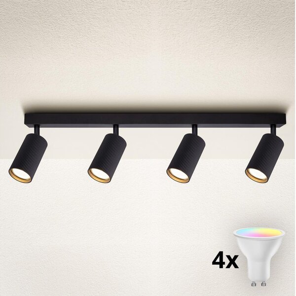 Brilagi - Spot LED RGBW reglabil SELE MODERN 4xGU10/4,8W/230V negru