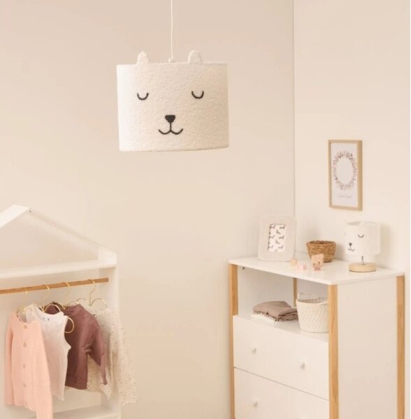 Atmosphera - Lustră pentru copii cu cablu TOXEY 1xE27/25W/230V ursuleț