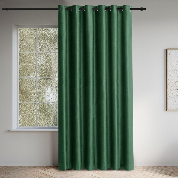 Draperie verde dimout (semi-opacă) din catifea 140x175 cm Velto – Filumi