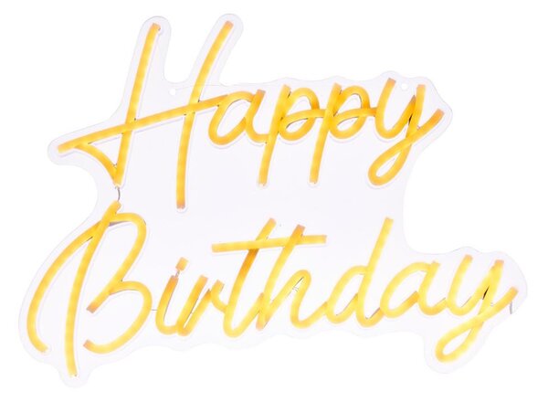 Atmosphera - Decorațiune neon LED de perete HAPPY BIRTHDAY LED/5V