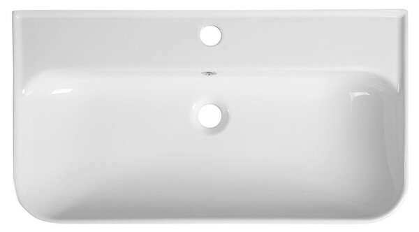 Isvea Sistema lavoar 70x38 cm dreptunghiular clasică-de blat alb luciu 10PL53070