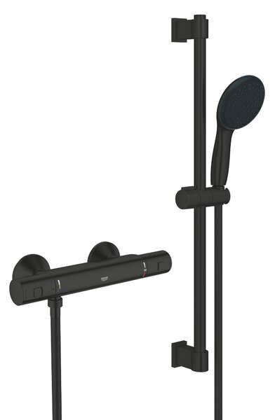 Grohe Precision Start set de duș perete cu termostat negru 345972431