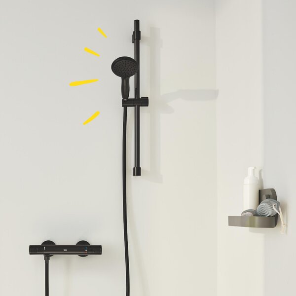 Grohe Precision Start set de duș perete cu termostat negru 345972431