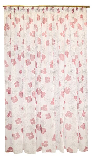 Perdea Velaria flori roz, 365x245 cm
