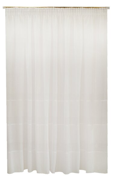 Perdea Velaria broderie dungi alba, 320x228 cm