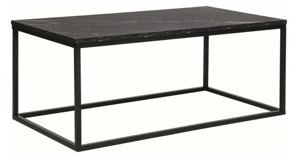 Masuta de cafea cu blat in decor marmura ROSSI A 110x60 negru