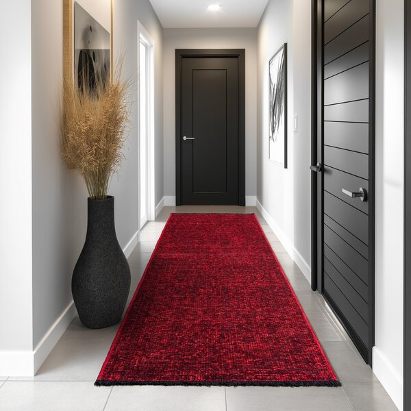 Covor traversa Space Rosu, 80 x 150 cm