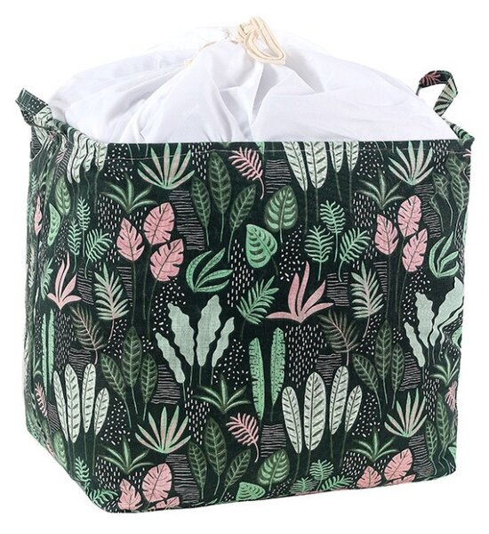 Cos pentru jucarii si rufe cu snur FLOWERS 50x40x50 cm