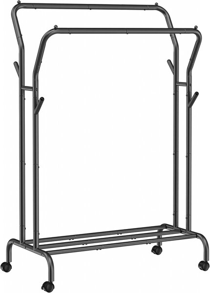 Cuier stender, Songmics, Negru, 153x54.5x103 cm