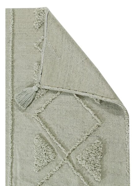 Covor verde deschis lavabil/țesut manual din bumbac 170x240 cm Tribu Olive – Lorena Canals