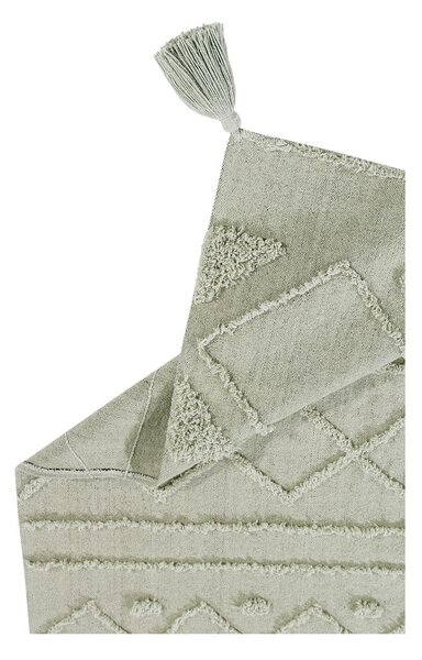 Covor verde deschis lavabil/țesut manual din bumbac 170x240 cm Tribu Olive – Lorena Canals