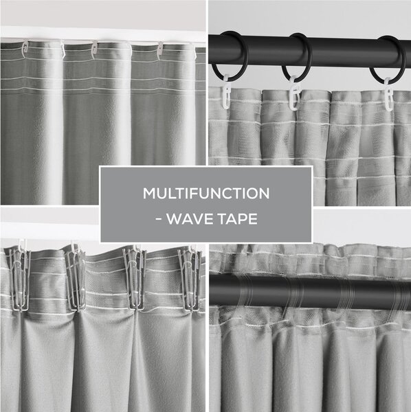 Draperie gri deschis dimout (semi-opacă) din catifea 140x270 cm Pleat – Restilo