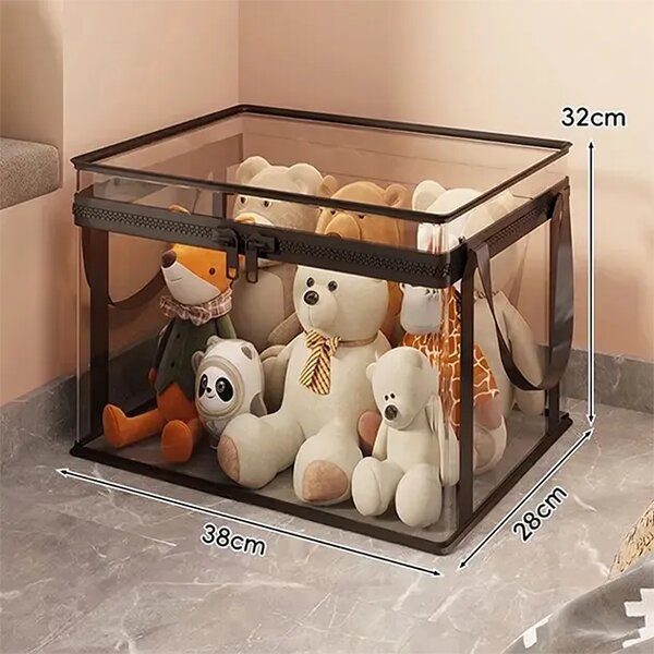 Spacepack™ Pungi De Depozitare Din Plastic Transparent Cu Fermoar – 3 Buc