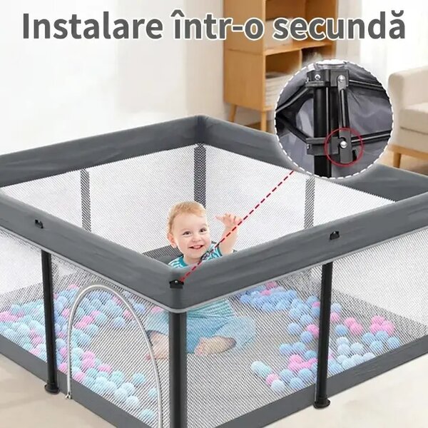 Nestplay™ țarc De Joacă Pliabil Pentru Bebeluși (127 X 127 Cm)