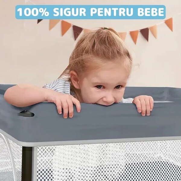 Nestplay™ țarc De Joacă Pliabil Pentru Bebeluși (127 X 127 Cm)