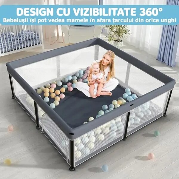 Nestplay™ țarc De Joacă Pliabil Pentru Bebeluși (127 X 127 Cm)
