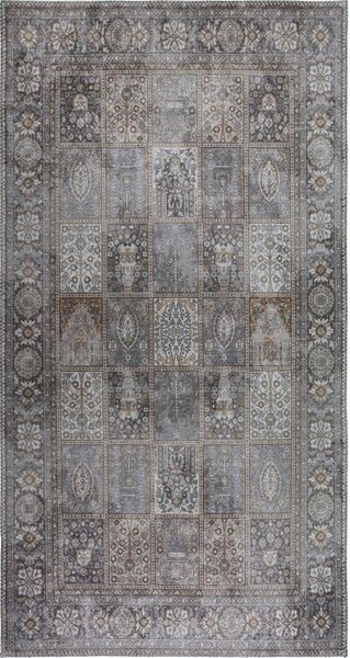 Covor tip traversă gri lavabil 80x200 cm Vintage Orient – Vitaus