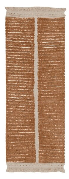 Covor tip traversă cărămiziu/bej din bumbac 80x230 cm Duetto Toffee – Lorena Canals