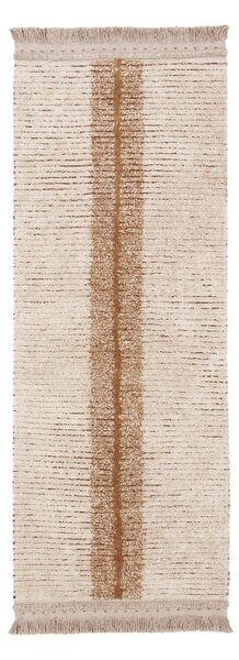 Covor tip traversă cărămiziu/bej din bumbac 80x230 cm Duetto Toffee – Lorena Canals