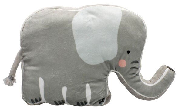 Pernă pufoasă, în formă de elefant, pentru copii, 50x9 cm