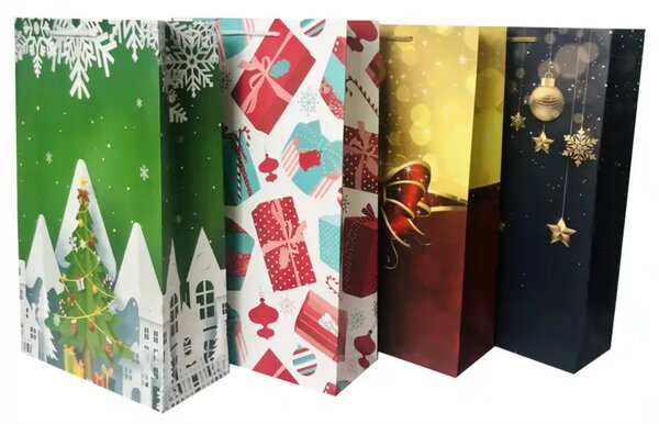 Pungi Cadou Crăciun Mari 23x38x10 cm Set 8 buc